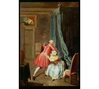 SERENDIPITP Astratta Della Poster Quadri su Tela Stampa su Tela da Parete Interno di una camera da letto con coppia che si muove di Cornelis Troost per L'arredamento Della Camera da Letto 60x90cm