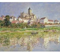 SERENDIPITP Astratta Della Poster Quadri su Tela Stampa su Tela da Parete la Chiesa di Vetheuil di Claude Monet per L'arredamento Della Camera da Letto 60x90cm