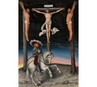 SERENDIPITP Astratta Della Poster Quadri su Tela Stampa su Tela da Parete la Crocifissione con il centurione convertito di Lucas il Vecchio Cranach per L'arredamento Della Camera da Letto 60x90cm