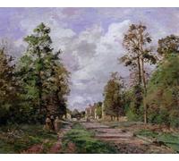 SERENDIPITP Astratta Della Poster Quadri su Tela Stampa su Tela da Parete La strada per Louveciennes Ai margini del bosco di Camille Jacob Pissarro per L'arredamento Della Camera da Letto 60x90cm