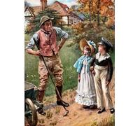 SERENDIPITP Astratta Della Poster Quadri su Tela Stampa su Tela da Parete L'albero di agrifoglio di Charles Dickens di Harold Copping per L'arredamento Della Camera da Letto 60x90cm