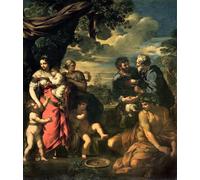 SERENDIPITP Astratta Della Poster Quadri su Tela Stampa su Tela da Parete l'Alleanza di Giacobbe e Labano di Pietro Da Cortona per L'arredamento Della Camera da Letto 60x90cm