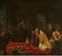 SERENDIPITP Astratta Della Poster Quadri su Tela Stampa su Tela da Parete l'idolatria del re di un artista famoso per L'arredamento Della Camera da Letto 60x90cm