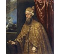 SERENDIPITP Astratta Della Poster Quadri su Tela Stampa su Tela da Parete Portrait of Doge Francesco Venier by Tiziano Vecelli per L'arredamento Della Camera da Letto 60x90cm