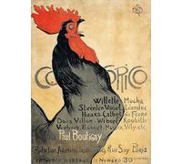 SERENDIPITP Astratta Della Poster Quadri su Tela Stampa su Tela da Parete Poster Cocoricò di Théophile Alexandre Steinlen per L'arredamento Della Camera da Letto 60x90cm