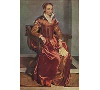 SERENDIPITP Astratta Della Poster Quadri su Tela Stampa su Tela da Parete Ritratto di dama la dama in rosso di Battista Moroni per L'arredamento Della Camera da Letto 60x90cm