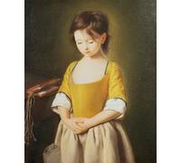 SERENDIPITP Astratta Della Poster Quadri su Tela Stampa su Tela da Parete Ritratto di fanciulla La Penitente di Pietro Antonio Rotari per L'arredamento Della Camera da Letto 60x90cm