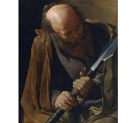 SERENDIPITP Astratta Della Poster Quadri su Tela Stampa su Tela da Parete San Apostolo Di Georges De La Tour per L'arredamento Della Camera da Letto 60x90cm