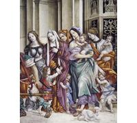 SERENDIPITP Astratta Della Poster Quadri su Tela Stampa su Tela da Parete Storie di San di Filippino Lippi per L'arredamento Della Camera da Letto 60x90cm