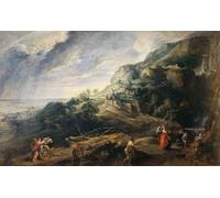 SERENDIPITP Astratta Della Poster Quadri su Tela Stampa su Tela da Parete Ulisse sull'isola dei Feaci di Peter Paul Rubens per L'arredamento Della Camera da Letto 60x90cm