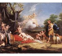 SERENDIPITP Astratta Della Poster Quadri su Tela Stampa su Tela da Parete Venere e Adone di Jacopo Amigoni per L'arredamento Della Camera da Letto 60x90cm