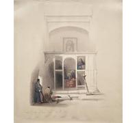 SERENDIPITP Astratta Della Poster Stampe su Tela Pittura su Tela Cappella di Elia sul monte Horeb di David Roberts per Decorazioni per la Casa 60x90cm