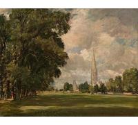 SERENDIPITP Astratta Della Poster Stampe su Tela Pittura su Tela Cattedrale di Salisbury da Lower Marsh vicino a John Constable per Decorazioni per la Casa 60x90cm