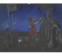 SERENDIPITP Astratta Della Poster Stampe su Tela Pittura su Tela Colombo Alla Scoperta Del Nuovo Mondo Di Edwin Austin Abbey per Decorazioni per la Casa 60x90cm