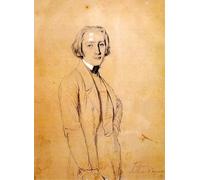 SERENDIPITP Astratta Della Poster Stampe su Tela Pittura su Tela Franz Liszt di Jean Auguste Ingres per Decorazioni per la Casa 60x90cm