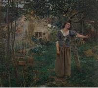 SERENDIPITP Astratta Della Poster Stampe su Tela Pittura su Tela Giovanna d'Arco di Jules Bastien Lepage per Decorazioni per la Casa 60x90cm