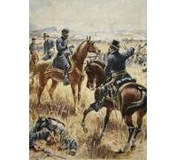 SERENDIPITP Astratta Della Poster Stampe su Tela Pittura su Tela Il maggiore generale George Meade nella battaglia di Gettysburg di Henry Alexander Ogden per Decorazioni per la Casa 60x90cm