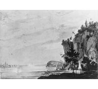 SERENDIPITP Astratta Della Poster Stampe su Tela Pittura su Tela il Monumento ad Alessandro a Weehawken Pavel Petrovich Svinin per Decorazioni per la Casa 60x90cm