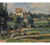 SERENDIPITP Astratta Della Poster Stampe su Tela Pittura su Tela il Mulino sulla Couleuvre a Pontoise di Paul Cézanne per Decorazioni per la Casa 60x90cm
