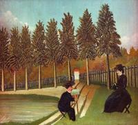 SERENDIPITP Astratta Della Poster Stampe su Tela Pittura su Tela il pittore e sua moglie di Henri Rousseau per Decorazioni per la Casa 60x90cm