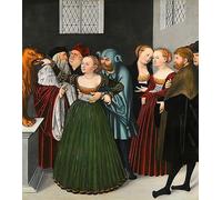 SERENDIPITP Astratta Della Poster Stampe su Tela Pittura su Tela la Bocca della Verità Bocca della Verità Intorno di Lucas Cranach il Vecchio per Decorazioni per la Casa 60x90cm