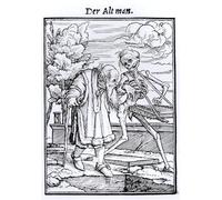 SERENDIPITP Astratta Della Poster Stampe su Tela Pittura su Tela La morte e il vecchio di Hans Holbein il Giovane per Decorazioni per la Casa 60x90cm