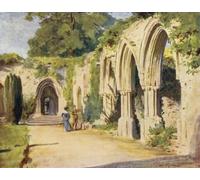 SERENDIPITP Astratta Della Poster Stampe su Tela Pittura su Tela la New Forest i Chiostri Abbazia di Beaulieu di Walter Frederick Roofe Tyndale per Decorazioni per la Casa 60x90cm