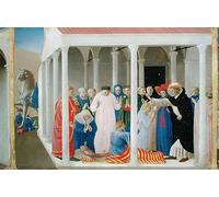 SERENDIPITP Astratta Della Poster Stampe su Tela Pittura su Tela la Resurrezione di Napoleone Orsini del Beato Angelico per Decorazioni per la Casa 60x90cm