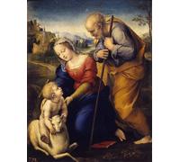 SERENDIPITP Astratta Della Poster Stampe su Tela Pittura su Tela la Sacra Famiglia ha l'agnello Dipinto di Raffaello per Decorazioni per la Casa 60x90cm