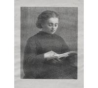 SERENDIPITP Astratta Della Poster Stampe su Tela Pittura su Tela Lettura Ritratto della sorella dll'artistas di Ignace Henri Jean Fantin Latour per Decorazioni per la Casa 60x90cm