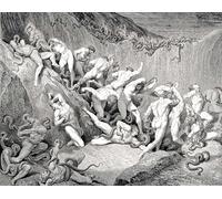 SERENDIPITP Astratta Della Poster Stampe su Tela Pittura su Tela l'Inferno Cantolines Gustave Dore per Decorazioni per la Casa 60x90cm