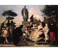 SERENDIPITP Astratta Della Poster Stampe su Tela Pittura su Tela Minuetto del Tiepolo per Decorazioni per la Casa 60x90cm