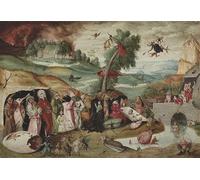 SERENDIPITP Astratta Della Poster Stampe su Tela Pittura su Tela Particolare ira dalla tavola delle ultimecose di Hieronymus Boske per Decorazioni per la Casa 60x90cm