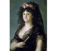SERENDIPITP Astratta Della Poster Stampe su Tela Pittura su Tela Ritratto di Maria Lusia con mantiglia di Francisco De Goya per Decorazioni per la Casa 60x90cm