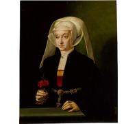 SERENDIPITP Astratta Della Poster Stampe su Tela Pittura su Tela Ritratto di una giovane donna Barthel Bruyn per Decorazioni per la Casa 60x90cm