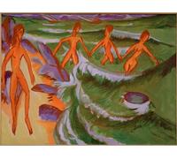 SERENDIPITP Astratta Della Poster Stampe su Tela Pittura su Tela Rivoluzione di maggio di Ernst Ludwig Kirchner per Decorazioni per la Casa 60x90cm