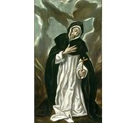 SERENDIPITP Astratta Della Poster Stampe su Tela Pittura su Tela San Domenico di Guzman di El Greco per Decorazioni per la Casa 60x90cm