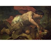 SERENDIPITP Astratta Della Poster Stampe su Tela Pittura su Tela Sansone e il leone del famoso artista per Decorazioni per la Casa 60x90cm