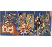 SERENDIPITP Astratta Della Poster Stampe su Tela Pittura su Tela Secchi di buoni auspici anno dopo anno la gloria ereditata di Utagawa Kunisada per Decorazioni per la Casa 60x90cm