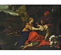 SERENDIPITP Astratta Della Poster Stampe su Tela Pittura su Tela Tancredi ed Erminia di Pietro Da Cortona per Decorazioni per la Casa 60x90cm