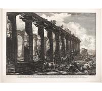 SERENDIPITP Astratta Della Poster Stampe su Tela Pittura su Tela Tempio di Atena a Paestum di Francesco Piranesi per Decorazioni per la Casa 60x90cm