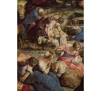 SERENDIPITP Astratta Della Poster Stampe su Tela Pittura su Tela the Gathering of Manna Central Detail Sewing Woman by Jacopo Robusti Tintoretto per Decorazioni per la Casa 60x90cm