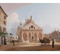 SERENDIPITP Astratta Della Poster Stampe su Tela Pittura su Tela Veduta della Basilica Sant di Rudolf Von Alt per Decorazioni per la Casa 60x90cm