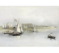 SERENDIPITP Astratta Della Poster Stampe su Tela Pittura su Tela Veduta generale delle rovine di Luxor di David Roberts per Decorazioni per la Casa 60x90cm