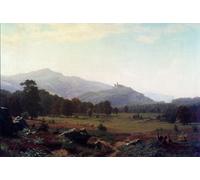 SERENDIPITP Dipinto su Tela Immagine Pittura Quadri Stampe Autunno nei prati di Conway guardando verso il Monte Washington New Hampshire di Albert Bierstadt per Decorazioni per la Casa 60x90cm