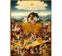 SERENDIPITP Dipinto su Tela Immagine Pittura Quadri Stampe Centrale della Tentazione di San di Hieronymus Boske per Decorazioni per la Casa 60x90cm