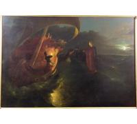 SERENDIPITP Dipinto su Tela Immagine Pittura Quadri Stampe Cristo che cammina sul mare di Galilea di Danby per Decorazioni per la Casa 60x90cm