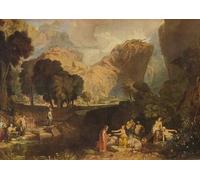 SERENDIPITP Dipinto su Tela Immagine Pittura Quadri Stampe Discordia La scelta della contesa nel giardino delle Esperidi di Mallord William Turner per Decorazioni per la Casa 60x90cm