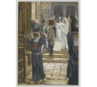 SERENDIPITP Dipinto su Tela Immagine Pittura Quadri Stampe Gesù proibisce il trasporto di carichi nel cortile del tempio di Jacques per Decorazioni per la Casa 60x90cm