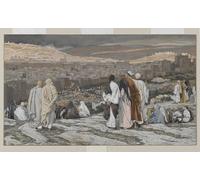 SERENDIPITP Dipinto su Tela Immagine Pittura Quadri Stampe i discepoli che hanno lasciato il loro nascondiglio guardano da lontano in agonia di Jacques per Decorazioni per la Casa 60x90cm